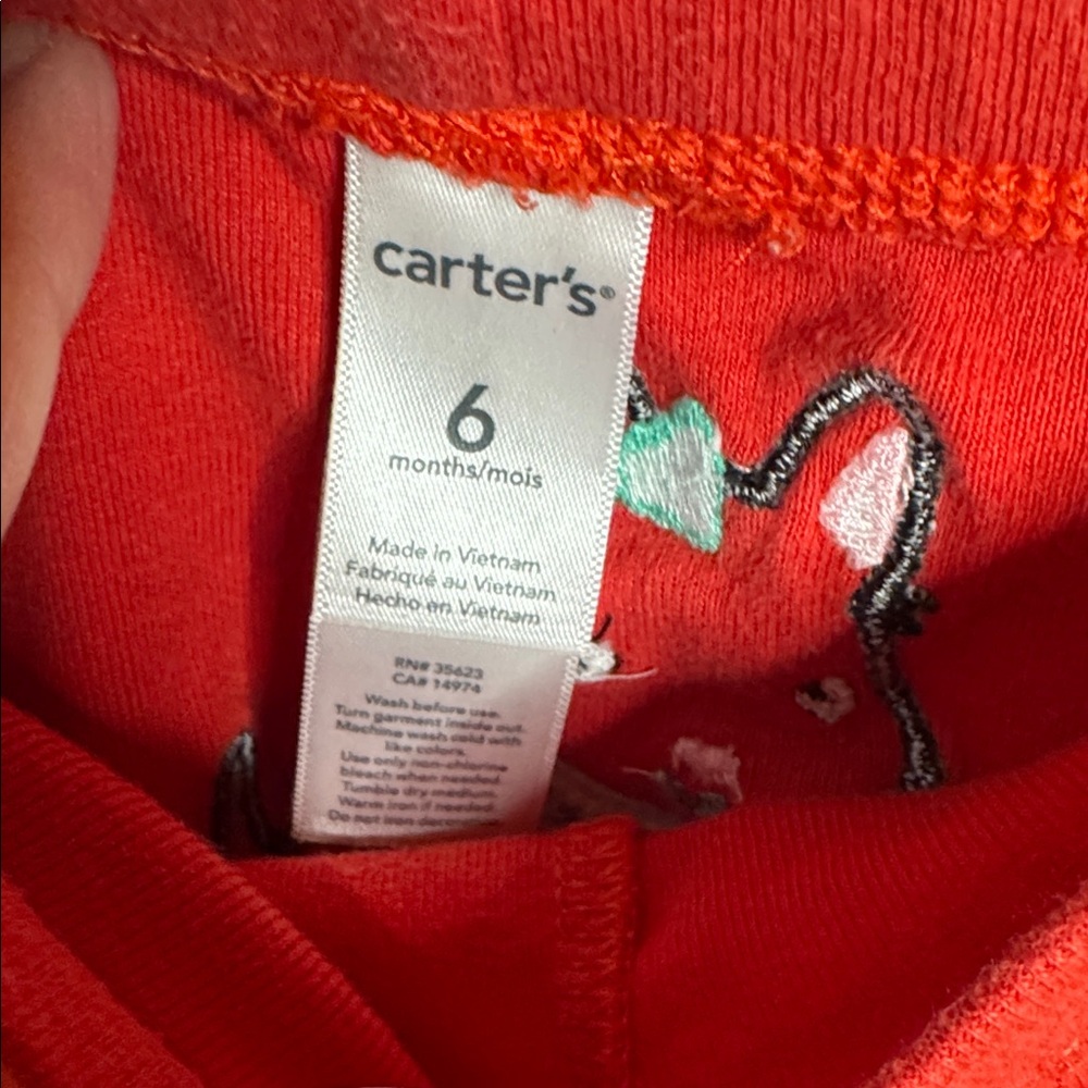Carter’s Scottie Dog 2-Piece Holiday Outfit Long Sleeve Bodysuit + Red Pants 6M - Picture 10 of 12